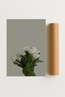 Plakat bez ramy 30x40 cm Subtelna biel wiosny | Pomysł na Prezent