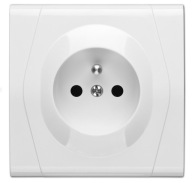 ELEKTRO-PLAST FESTA Gniazdo pojedyncze białe 2P+Z EPN