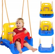 Huśtawka dla Dzieci Ogrodowa 3w1 Mocna do Domu Ogrodu Domowa na Linach 30kg