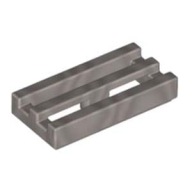 LEGO Kratka 1x2 Grill Tile Mod. Flat Silver 2412b 6szt Nowe