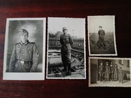 Zestaw 4 x foto - Wehrmacht, Luftwaffe - Odznaczenia, bagnet