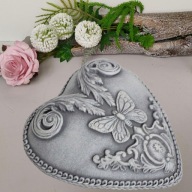 SERCE Z BETONU dekoracyjne /przycisk do papieru 11x10 x 5 No 3