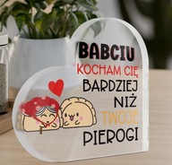 Akrylowy Znak w Kształcie Serca. Idealny prezent na Dzień Babci