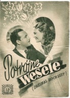 POTRÓJNE WESELE -romans - film -program kinowy -lata 30,40-te