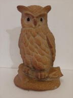 ESCHBACH VINTAGE DUŻA FIGURKA TERAKOTOWA SOWA DO DOMU, OGRODU