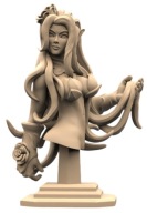 Desire of Waterfall Pinup Bust Wróżka Fantasy RPG D&D Druk 3D NSFW