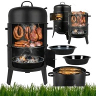 TWOJA WŁASNA WĘDZARNIA 3W1 DO OGRODU NA SEZON GRILL DUŻY RUSZT!