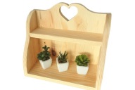 Wieszak półka na kubki i kwiaty – retro drewniana dekoracja do kuchni