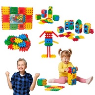 KLOCKI KONSTRUKCYJNE ADUSIE WAFLE GOFRY DUZE KOSTKA DLA MALYCH DZIECI XL 72