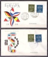 Włochy CEPT Europa koperty FDC 1959 (1)