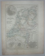 Królestwo Holandii Mapa 1849 rok