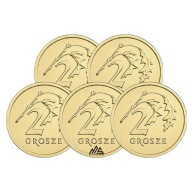 5x 2 grosze 2026 r. stan menniczy z woreczka