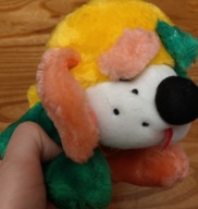 Kolorowy pies maskotka pluszak nowy firmy Sandy (pl)