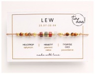 Bransoletka Znak Zodiaku LEW KAMIENIE NATURALNE talizman + prezent gratis*