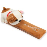 Nakładka Na PAS Bezpieczeństwa Dla Dzieci Pluszowa Brązowo Biały Pies