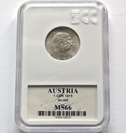 AUSTRIA 1 KORONA 1915 MS66 GCN / srebro