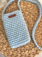 MAMAJASTUDIO Mała torebka na ramię, etui na telefon,listonoszka jasnonieb.