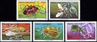 Turcja 1982 Znaczki 2611-5 ** owady chrząszcze owoce