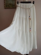 włoska długa SPÓDNICA z falban 36/38