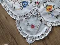 Klasyczne ekskluzywne prześcieradło haft szydełkowa koronka 230x260