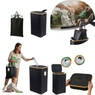 KOSZ POJEMNIK SKŁADANY NA BUTELKI PUSZKI KAUCYJNE WYJMOWANY WOREK 100L