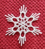 gwiazdka/ śnieżynka 10,5 cm, kolor biały