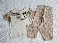Cool Club komplet w żyrafki bluzka i legginsy nowe roz 140