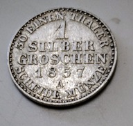 1 SREBRNY GROSZ 1857 A PRUSY / NIEMCY