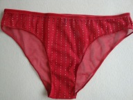 TEZENIS czerwone majtki siateczka połysk Mikołaj święta S M