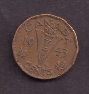 Kanada - 5 Cents 1943 rok