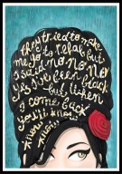 A2 PLAKAT MUZYCZNY MUZYKA PIOSENKARKA AMY WINEHOUSE, UTWÓR REHAB
