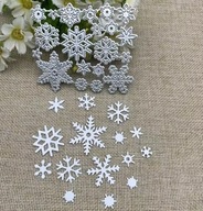 Wykrojnik do papieru scrapbookingu - śnieżynki do kartek bożonarodzeniowych