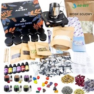 ZESTAW DO ROBIENIA WYROBU ŚWIEC WOSK SOJOWY DIY NA PREZENT XL ŚWIECE ŚWIĘTA