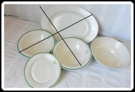 Porcelana Lubiana PRL 2 szt. talerz i miska
