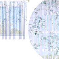 FIRANA GOTOWA WOAL BARWIONA WZÓR LIŚCIE NA ŻABKI TAŚME 300X150 CM