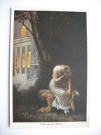 ZAGINIONY ŚWIAT ZŁAMANE SERCE przedwojenna POCZTÓWKA