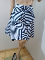 IZABEL rozkloszowana spódnica tiulowa halka KOKARDA retro PASKI PIN UP M