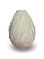 Wazon na Suszki - kwiaty LEGO 19cm Kremowy Nowoczesny Pofalowany