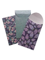 Torebka prezentowa karton craft wzór kwiaty groszki komplet 10 szt