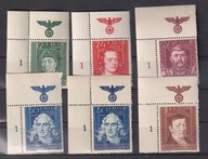 GG Fi 120-124 + dodatkowy 123 postfrisch z lewego górnego marginesu