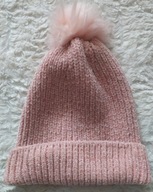 Zimowa czapka z pomponem róż SINSAY