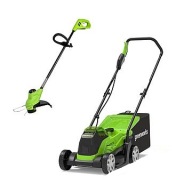 Kosiarka akumulatorowa 24V Greenworks G24LM33 + podkaszarka G24LT25