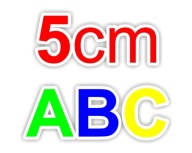 5 cm CYFRY LITERY ODBLASK NAKLEJKI na SAMOCHÓD