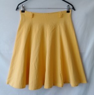Spódnica żółta rozkloszowana - 38