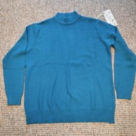 Sweter damski turkusowy bawełniany M/L