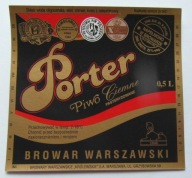 ETYKIETA PIWO CIEMNE PORTER BROWAR WARSZAWA
