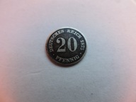 NIEMCY 20 PFENNIG 1875 E SREBRO