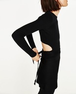 ZARA sweter wiązany rozmiar S M czarny