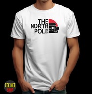 ŚMIESZNA KOSZULKA „THE NORTH POLE” – IDEALNA NA ŚWIĘTA – ROZMIAR S
