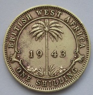 Brytyjska Afryka Zachodnia 1 shilling 1943 - król Jerzy VI